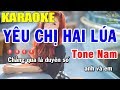 Karaoke Yêu Chị Hai Lúa Tone Nam Nhạc Sống | Trọng Hiếu