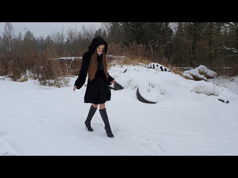 high heel boots in glue