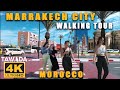Marrakech city walking journey (4K UHD) Morocco