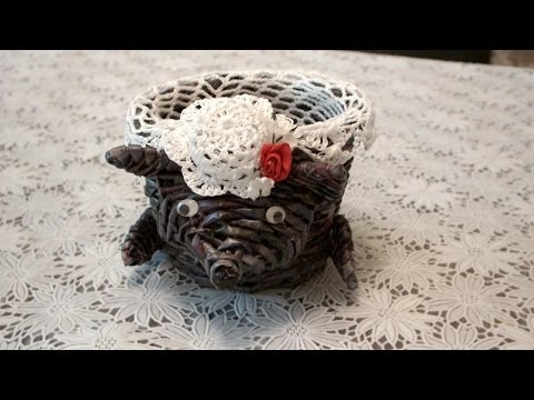 Вязание бумажными трубочками Вязание бумажными трубочками