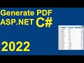 Generate PDF Report with Image and Table in ASP.NET|pdf with C#