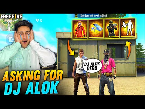 Asking For Dj Alok & Diamonds From Random Players And Giving Them 10 000 Diamonds Garena Free Fire