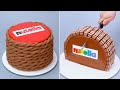Yummy Melted Nutella Chocolate Cake Decorating | More Colorful Cake Decorating Compilation
