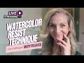Heat Embossed Water Color Resist Technique - How To