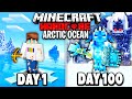 I Survived 100 Days on a FROZEN ISLAND in Hardcore Minecraft!