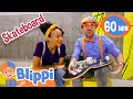 Blippi and Meekah Learn How To Skateboard At The Skate Park! | Educational Videos for Kids