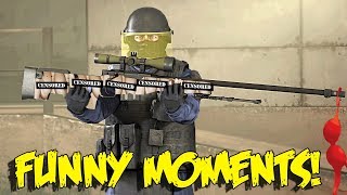 CS:GO FUNNY MOMENTS - THE LUCKIEST AWP SHOT EVER , RARE NEW SKIN