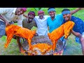 3 FULL GOAT FRY | Mutton Changezi Recipe Cooking In Village | Delicious Mutton Curry Recipe