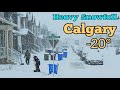 Snowfall and -20° Freezing cold in Calgary Alberta Canada 2024 #Calgary #snow #Canada #Alberta