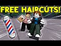 TROLLING as a BARBER Giving HAIRCUTS in Strongest Battlegrounds ROBLOX
