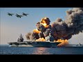 Today!April 30,Russia's Yak 141 blew up largest US aircraft carrier carrying 200 ammunition trucks