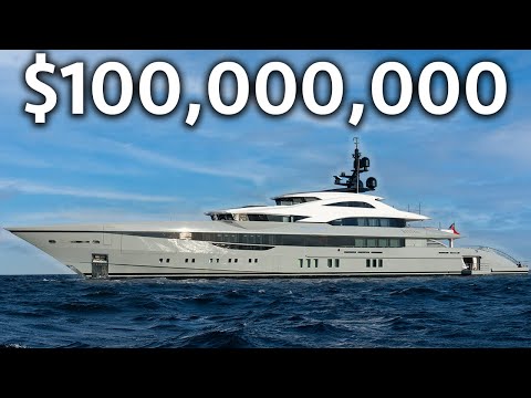 Touring a 100 000 000 Brand New MEGAYACHT with 2 Swimming Pools