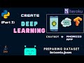 Part 3 Creating the dataset for training our deep learning model Chatbot | intents.json | 2021