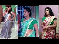 Monisha telugu nandhini vs nandhini tv serial actress low waist saree show