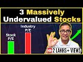 GOLDEN opportunity to buy these 3 UNDERVALUED (LOW PE Vs Industry PE) stocks? | Rahul Jain Analysis
