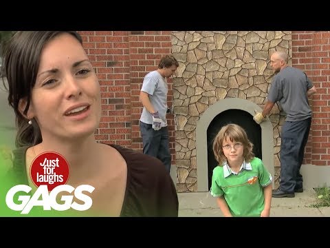 Kid Disappears In Brick Wall Prank Just For Laughs Gags