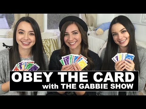 OBEY THE CARD CHALLENGE w The Gabbie Show Merrell Twins Quelf