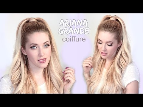Tuto coiffure de Ariana Grande ★ Demi queue de cheval volumineuse. Duration 356 Min