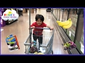 Kid Size Grocery Shopping trip and learn how to count! Ryan's Family Review