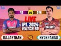Live IPL : RR Vs SRH, Match 50, Hyderabad| IPL Live Rajasthan vs Hyderabad | Live IPL Match Today