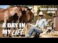 24 YEAR OLD THAT TRAINS HORSES FOR A LIVING (a day in the life, FULL TIME horse trainer)