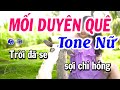 Karaoke Mối Duyên Quê Tone Nữ dễ hát ( La thứ - Đàn trực tiếp ) Karaoke Tuyết Nhi