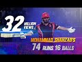 Mohammad Shahzad I 74 from 16 Balls I The fastest 50 in T10 format I T10 League I Season 2