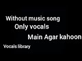 Main agar kahoon | sonu nigam and shreya Goshal |without music |only vocals | vocals library