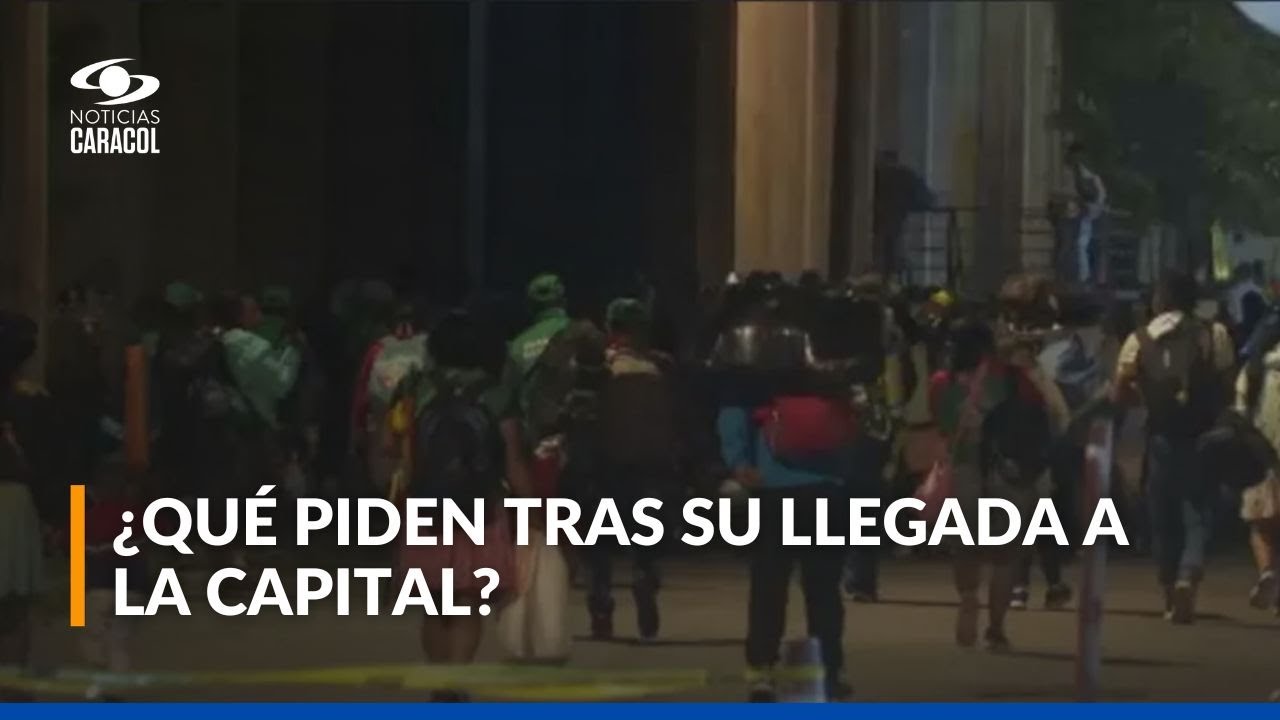 Más de 4.000 indígenas Emberá llegaron a Bogotá y exigen hablar con el presidente Petro