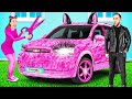 Pink Car vs Black Car Challenge Funny Situations by PaRaRa Challenge