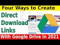 Easily Create Direct Download Links for Google Drive Files, Folders, Docs, Sheets and Slides