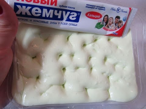 Как сделать слайма из зубной пасты Как сделать слайма из зубной пасты