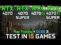 RTX 4070 vs RTX 4070 SUPER vs RTX 4070 Ti vs RTX 4070 Ti SUPER - Test in 15 Games | 1440p & 4K
