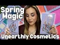 NEW UNEARTHLY COSMETICS SPRING MAGIC EYESHADOW AND BLUSH PALETTE FIRST IMPRESSIONS, DEMO, & SWATCHES