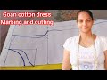 Goan cotton dress marking and cutting step by step/part 1/most requested video/Goan youtuber