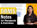 DBMS Notes for College Placements | Data Base Management System |@ApnaCollegeOfficial