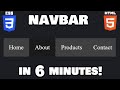 How to create a CSS navigation bar in 6 minutes! 🧭
