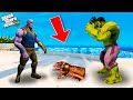 Hulk Vs Thanos Biggest Fight| End of Thanos Kingdom| Shin Chan Saves Hulk in Gta 5 in Telugu