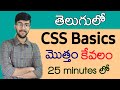 CSS Basics full course in telugu in 25 minutes | Complete CSS course | Vamsi Bhavani