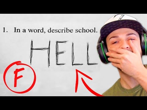 Reacting to FUNNY KID TEST ANSWERS 
