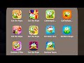 All Cut the Rope & Om Nom Mobile Games (iOS,Android) Cut the Rope: Remastered,Om Nom: Toons
