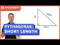 Using Pythagoras Formula: Shorter Length - VividMath.com