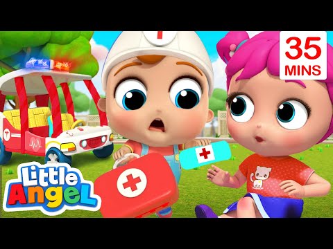 Baby John To The Rescue Wheels On The Ambulance & More Little Angel Kids Songs