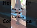 This is How an Elegant Woman Sits with Confidence! #elegance #shorts #etiquette #confidence