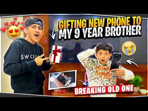 Breaking My 9 Year Brother Phone 😂 And Gifting Him New Gaming Phone 😍 Garena Free Fire