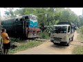 🇱🇰 | BIKER STUCK WITH KITE THREAD ON railroad crossing in Srilanka