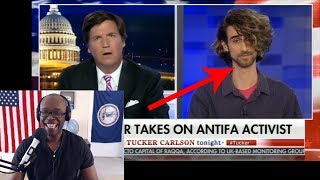 Tucker Carlson Debates Pro-AntiFa Nutty Professor With Very Long Neck (REACTION)