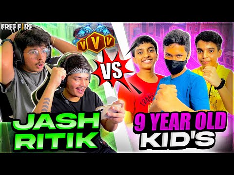 9 Year Society Kids Challenged Us For 3 Vs 2 Battle 😡Clash Squad Garena Freefire