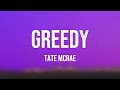 greedy - Tate McRae Lyric Video 🪕