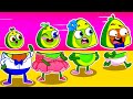 Face Puzzle and Body Switch Up! 😄🔄 Nursery Rhymes and Kids Stories with baby Avocado | PitPennyTales